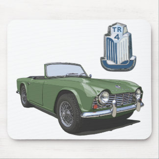 Green TR4 Mouse Mat