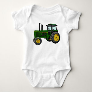 Green Tractor Baby Bodysuit