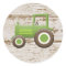 Green Tractor Baby Boy Sticker