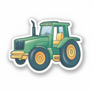 Green Tractor Cartoon