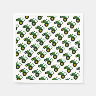 Green Tractor Design Napkin
