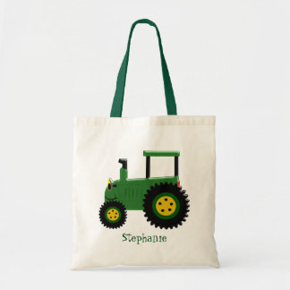 Green Tractor Design Tote Bag