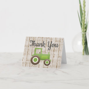 Green Tractor Farm Thank You Card