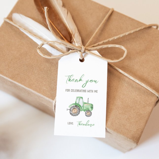 Green Tractor Gift Tag (Creator Uploaded)