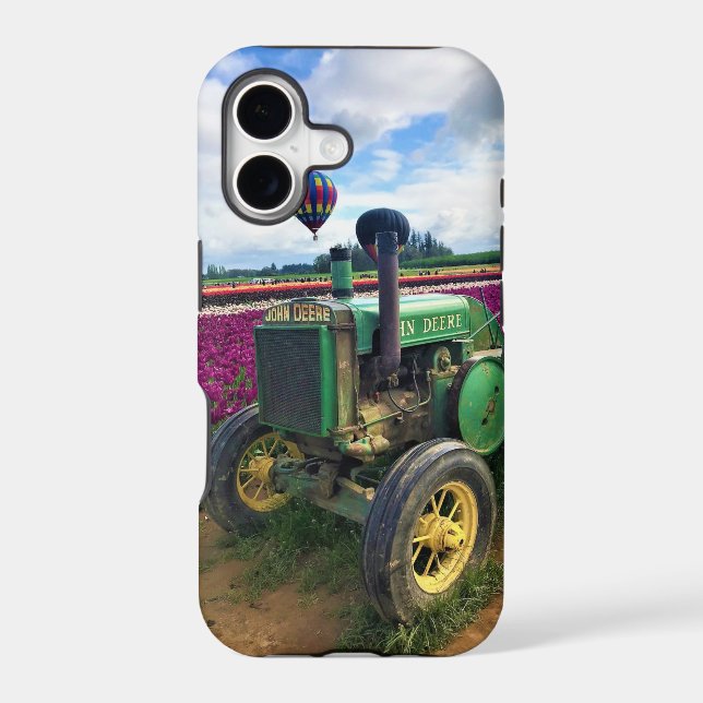Green Tractor in Tulip Field, Oregon (Back)