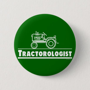 Green Tractor Ologist 6 Cm Round Badge