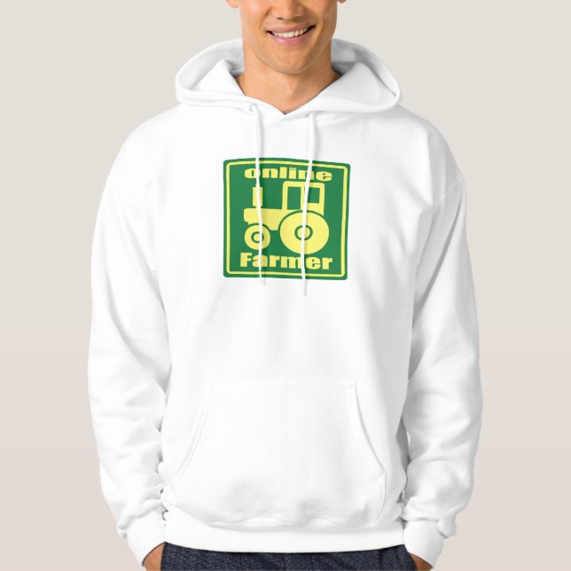 green tractor online farmer hoodie (Front)