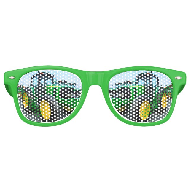 Green Tractor Retro Sunglasses (Front)