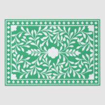 Green Traditional Bone Inlay Decoupage Paper