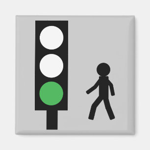 Green traffic light magnet