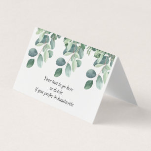 Green trailing eucalyptus leaves table placement
