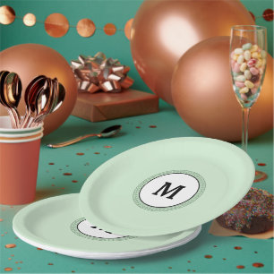 Green Tranquillity Template Paper Plate