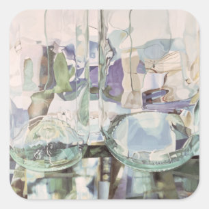 Green Transparency Square Sticker