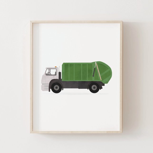 Green Trash Garbage Truck Boys Bedroom Decor (Creator Uploaded)