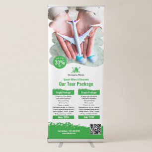 Green Travel Agency Retractable Banner