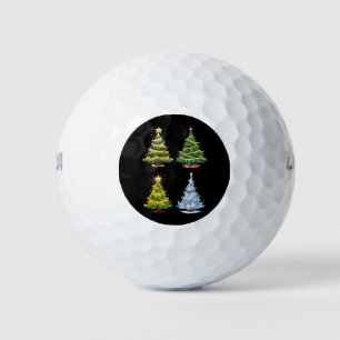 Green Tree Christmas Holiday Winter Golf Balls