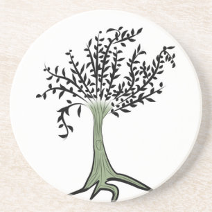 Green tree coaster