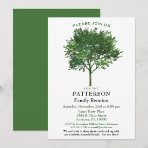 Green Tree Family Reunion Invitation