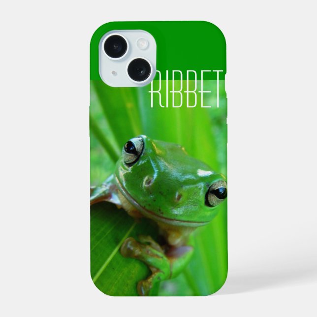 Green Tree Frog iPhone 15 Case (Back)