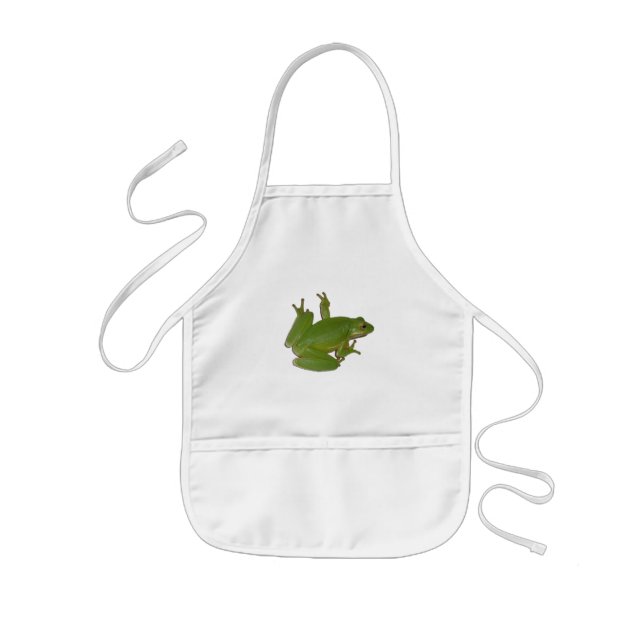 Green Tree Frog Kid Apron (Front)