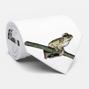 Green Tree Frog Painted, Necktie