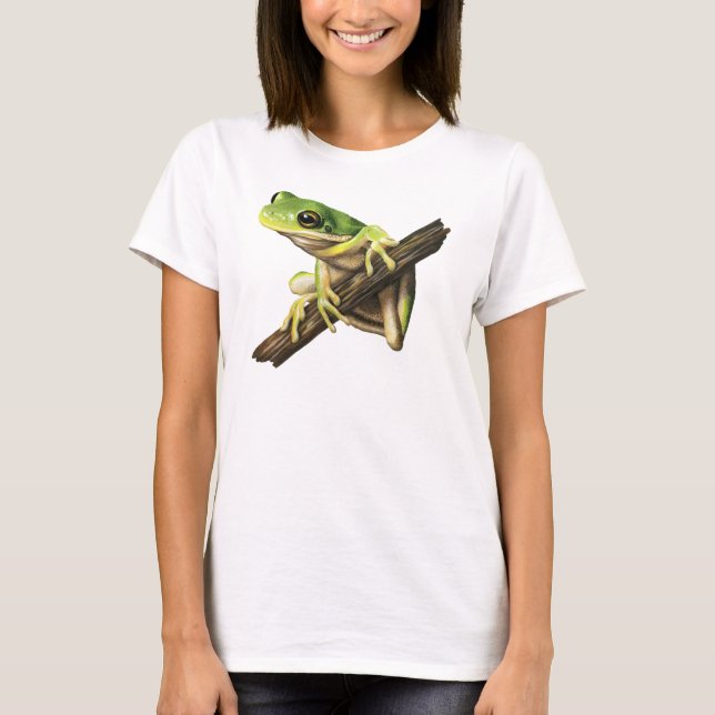 Green tree frog t-shirt (Front)