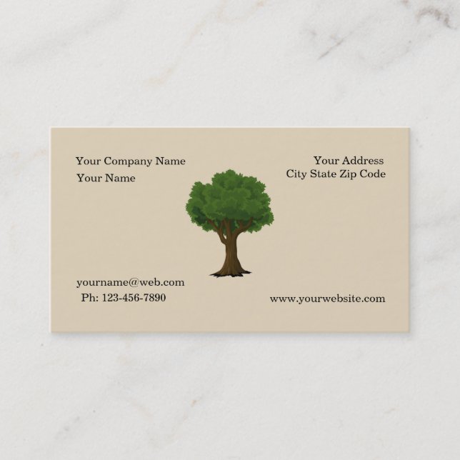 Green Tree Garden Lawn Care and Landscape Business Card (Front)