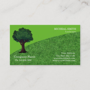 Green Tree Garden Lawn Care and Landscape Business Card