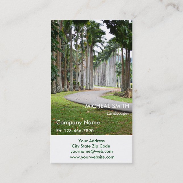 Green Tree Garden Lawn Care and Landscape Business Card (Front)