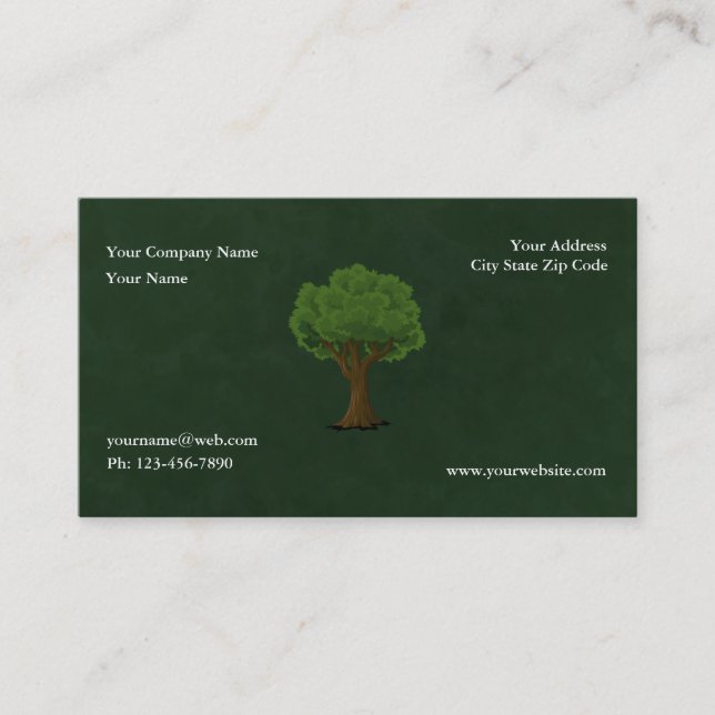 Green Tree Garden Lawn Care and Landscape Business Card (Front)