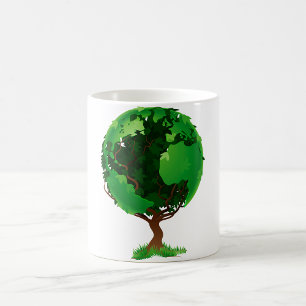 Green Tree Globe Mug