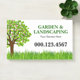 Green Tree Grass Landscaping Service Business Post-it Notes