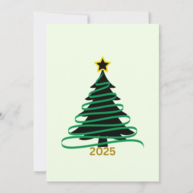 Green Tree Holiday Card (Front)