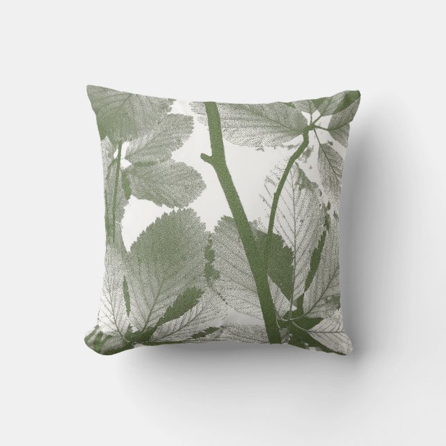 GREEN TREE LEAVES CUSHION (Front)