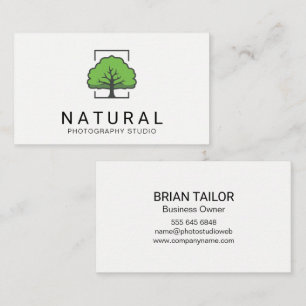 Green Tree Logo   Landscaper Services Business Card
