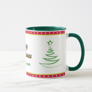 Green Tree Merry Christmas Family Mug