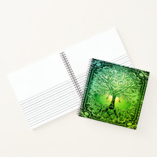 Green Tree of Life Ancient Rustic Notebook
