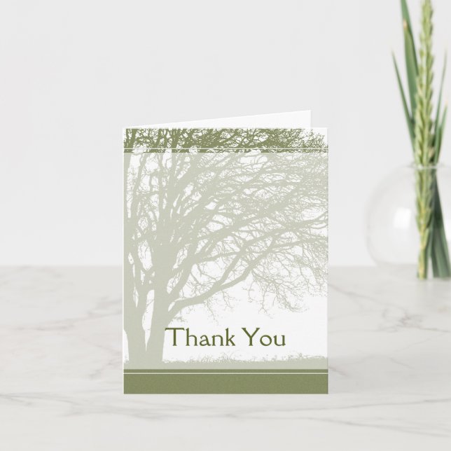Green Tree of Life Thank You Card (Front)