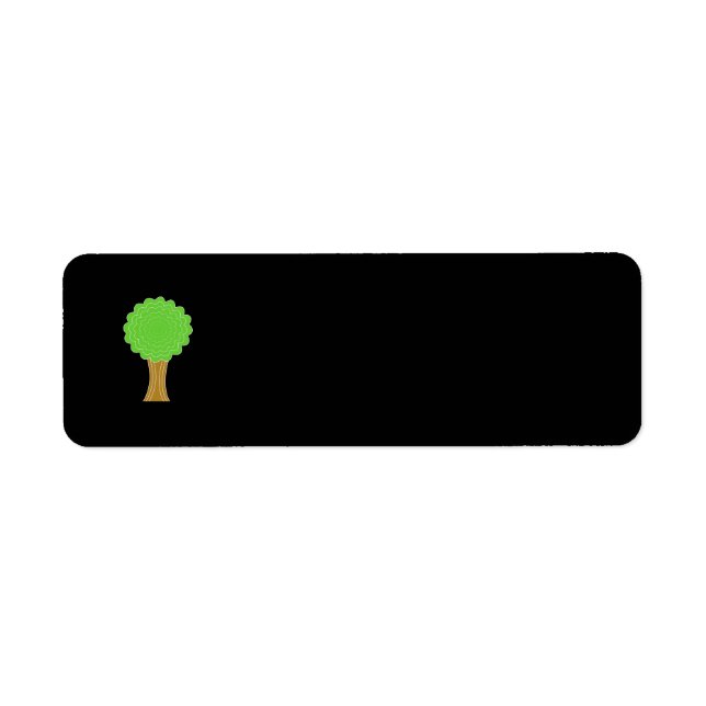 Green Tree. On black background. (Front)