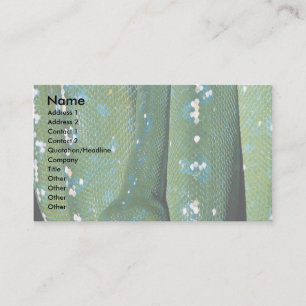 Green tree python, New Guinea Business Card