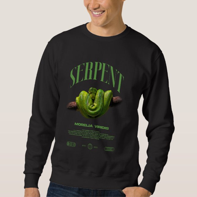 Green Tree Python Snake Owner Streetwear Reptile K Sweatshirt (Front)