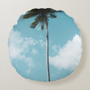 Green tree round cushion
