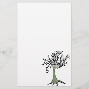 Green tree stationery