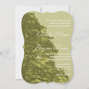 Green Tree Wedding Invitation