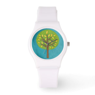 Green Tree with Yellow Leaves by Chariklia Zarris Watch