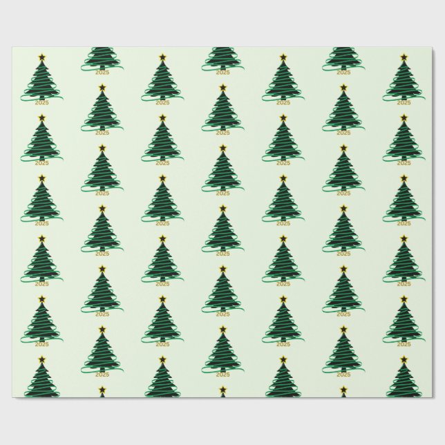 Green Tree Wrapping Paper (Flat)