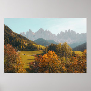 GREEN TREES AND GRASS FIELD POSTER