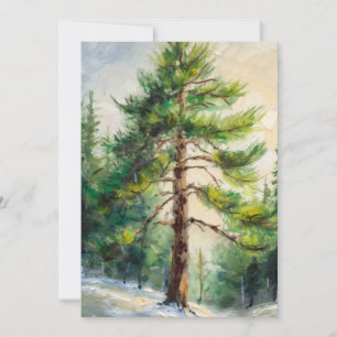 Green Trees And Nature  Holiday Card