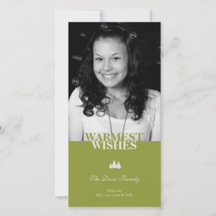 Green trees elegant Christmas holiday greeting Card