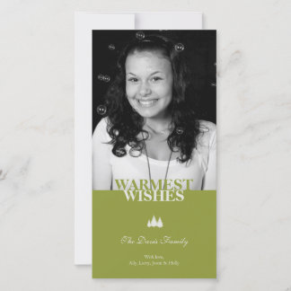 Green trees elegant Christmas holiday greeting Card